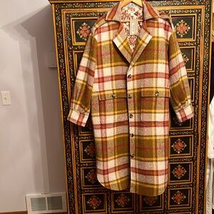 NWT Gorgeous Plaid Sundance Doran Coat Jacket Size L